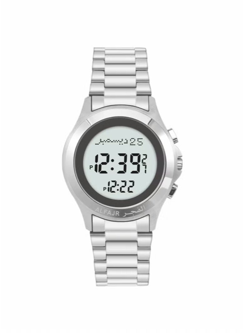 Men's Water Resistant Digital Watch WR02SW - 35 mm - Silver
